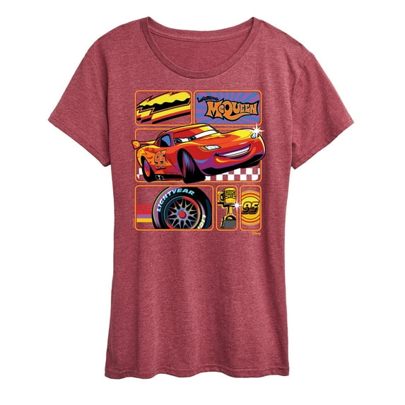 Disney Cars - Lightning McQueen Best Trophies - Women's Short Sleeve Graphic T-Shirt