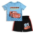 thumbnail image 1 of Disney Cars Lightning McQueen Boys 2-Piece Set, Short Sleeve T-Shirt and Shorts Outfit Bundle for Kids (Sizes 2T-7), 1 of 7