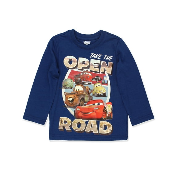 Disney Cars Lightning McQueen Boys Long Sleeve T-Shirt Tee CPCB613