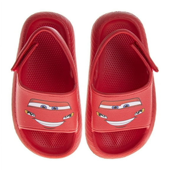 Disney Cars Lightning Mcqueen Boys Slides. (Toddler Little Kids), Red, Size: 5