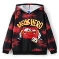thumbnail image 1 of Disney Cars Lightning McQueen Boys Hooded Sweatshirt Toddler Pullover Racing Hero Print Tie-Dye Hoodie Kids Red Top Sizes 2-9Y, 1 of 6