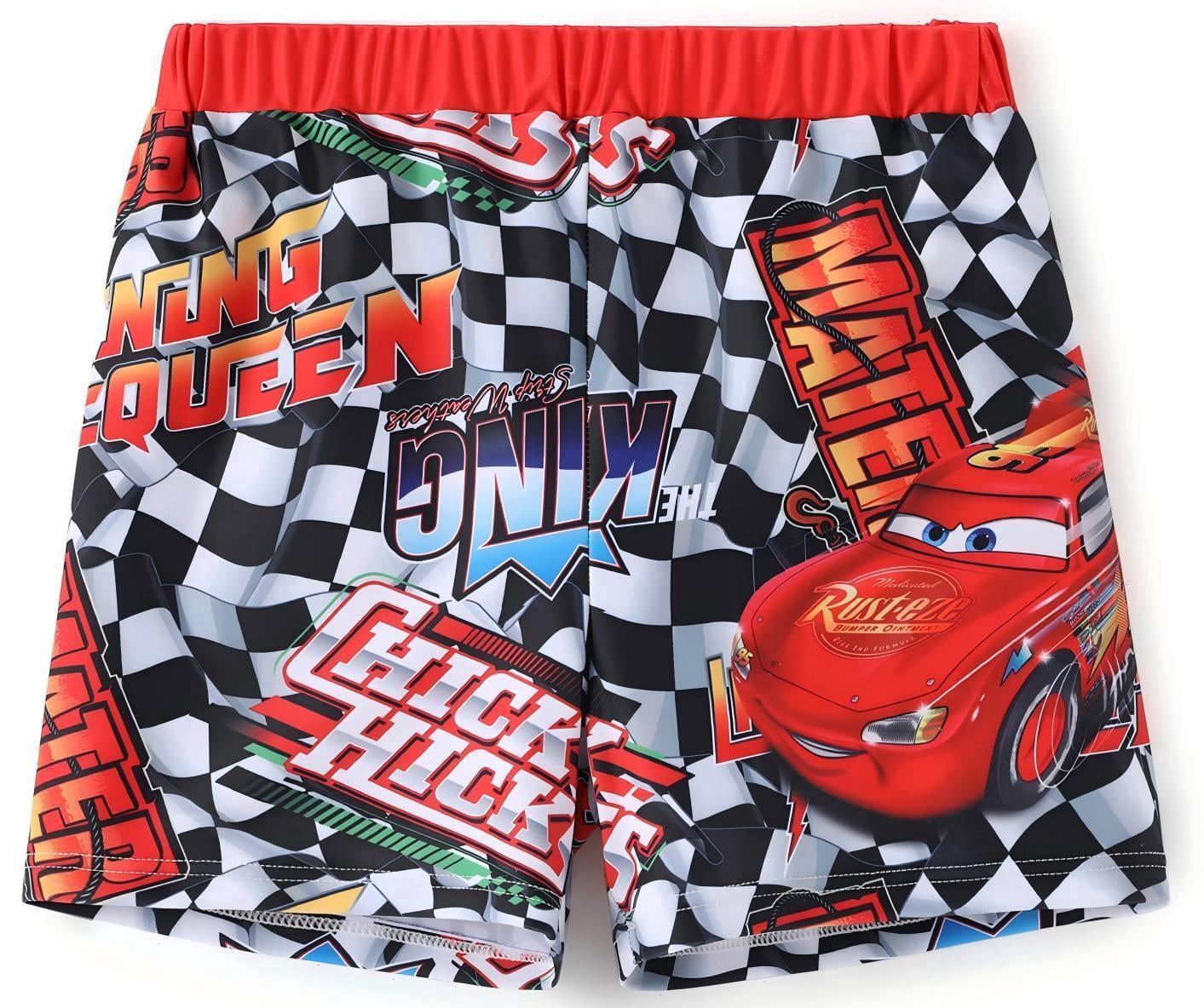 Skynpi Racing Trunks Disney Cars Lightning McQueen Boys Swim Trunks UPF 50+ Cars Board Boxer ...