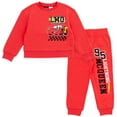 thumbnail image 1 of Disney Cars Lightning McQueen Fleece Pullover Sweatshirt and Jogger Pants Outfit Set Toddler to Big Kid, 1 of 4