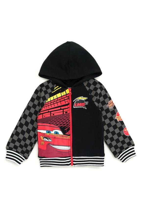 Cars Lightning McQueen Fleece Zip Up Hoodie Toddler to Big Kid