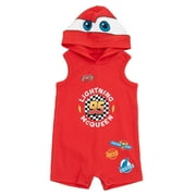Disney Cars Lightning McQueen Hooded Cosplay Sleeveless Romper Newborn to Infant