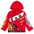 thumbnail image 1 of Disney Cars Lightning McQueen Hooded Long Sleeve T-Shirt Toddler to Big Kid, 1 of 2