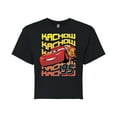 thumbnail image 1 of Disney Cars - Lightning McQueen KACHOW - Juniors Cropped Cotton Blend T-Shirt, 1 of 5