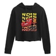 thumbnail image 1 of Disney Cars - Lightning McQueen KACHOW - Juniors Cropped Pullover Hoodie, 1 of 5