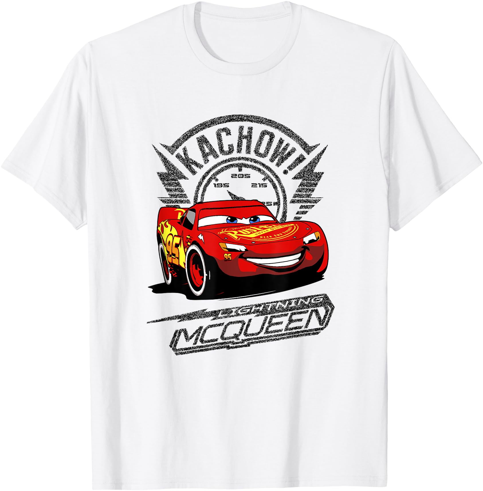 Disney Cars Lightning McQueen Kachow! Retro Shot T-Shirt - Walmart.com