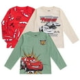 thumbnail image 1 of Disney Cars Lightning McQueen Long Sleeve Shirt (Boys), 3 Pack, Sizes 3T-10, 1 of 7