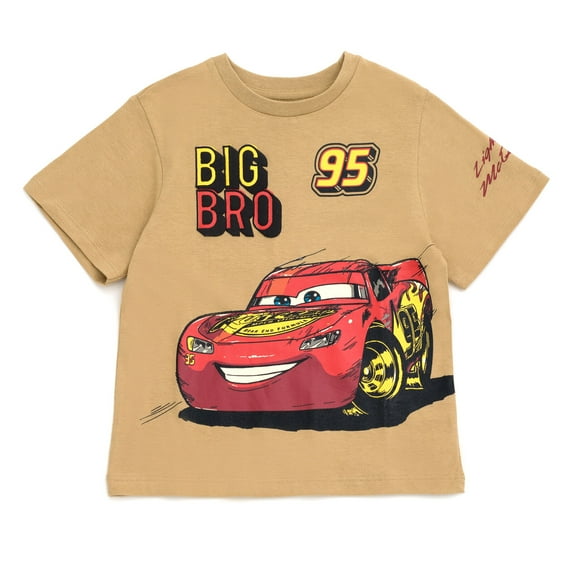 Disney Cars Lightning McQueen Matching Family Drop Shoulder T-Shirt Toddler to Big Kid