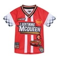 thumbnail image 1 of Disney Cars Lightning McQueen Mesh Soccer Jersey Athletic V-neck T-Shirt Toddler to Big Kid, 1 of 5