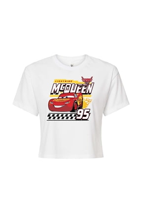 Cars - Lightning McQueen Race Winner - Juniors Cropped Cotton Blend T-Shirt
