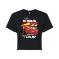 thumbnail image 1 of Disney Cars - Lightning McQueen Seven-Time Champ - Juniors Cropped Cotton Blend T-Shirt, 1 of 5
