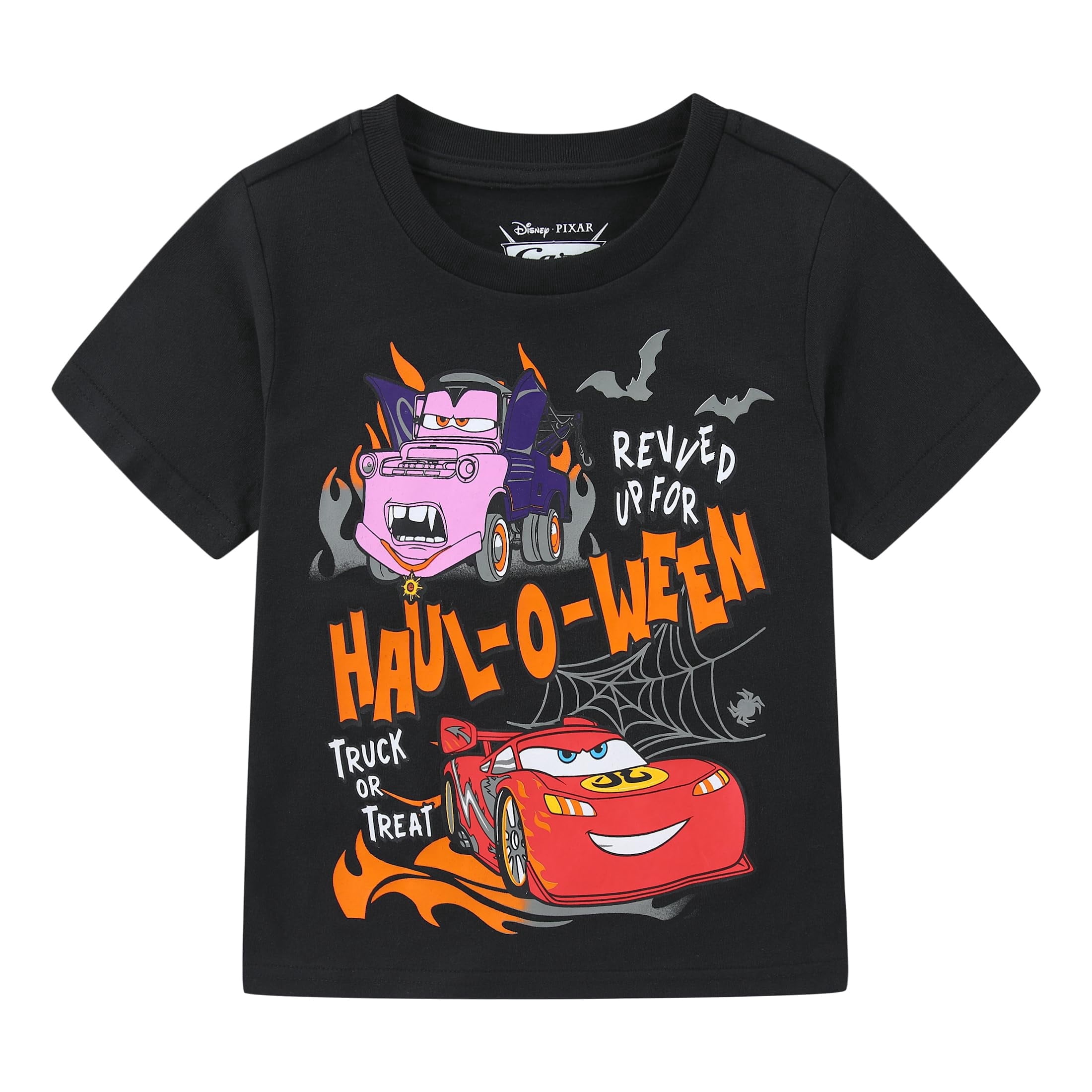 Disney Cars Lightning McQueen Short Sleeve Halloween T-Shirt (Boys), Sizes 2T-7