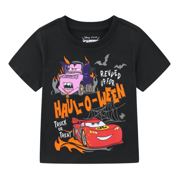 Disney Cars Lightning McQueen Short Sleeve Halloween T-Shirt (Boys), Sizes 2T-7