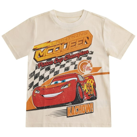 Disney Cars Lightning McQueen Short Sleeve T-Shirt (Boys), Sizes 2T-7