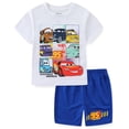 thumbnail image 1 of Disney Cars Lightning McQueen Short Sleeve T-Shirt and Mesh Short Set (Boys), 2 Piece Set, Sizes 2T-7, 1 of 7