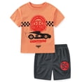 thumbnail image 1 of Disney Cars Lightning McQueen Short Sleeve T-Shirt and Mesh Short Set (Boys), 2 Piece Set, Sizes 2T-7, 1 of 6
