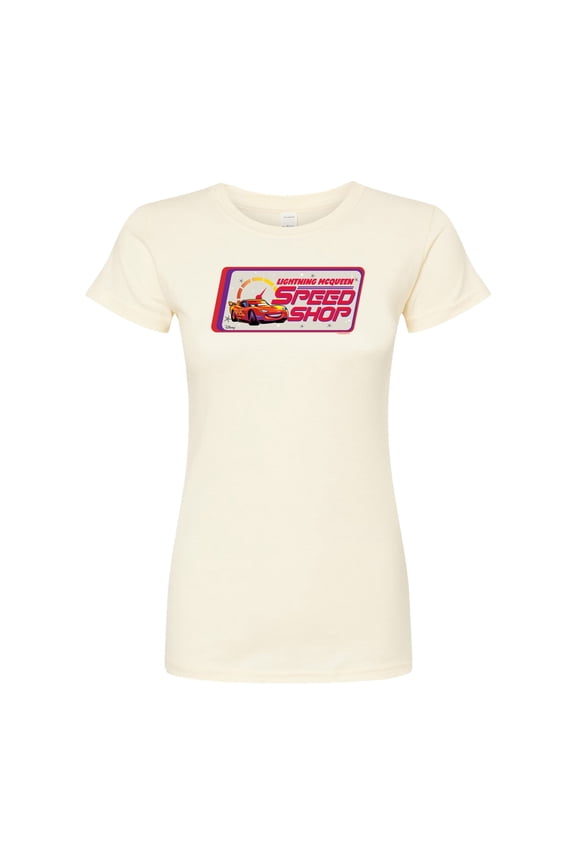 Cars - Lightning McQueen Speed Shop - Juniors Fitted Graphic T-Shirt