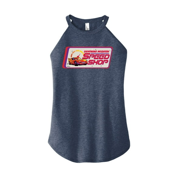 Disney Cars - Lightning McQueen Speed Shop - Juniors High Neck Tank Top
