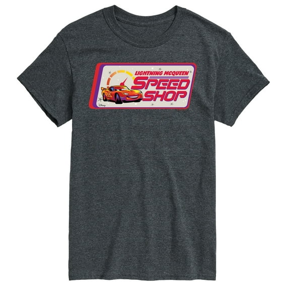 Disney Cars - Lightning McQueen Speed Shop - Men's Short Sleeve Graphic T-Shirt