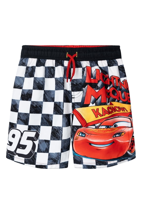 Cars Lightning McQueen Swim Trunks UPF 50+ Infant to Little Kid