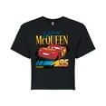 thumbnail image 1 of Disney Cars - Lightning McQueen Think Fast - Juniors Cropped Cotton Blend T-Shirt, 1 of 5