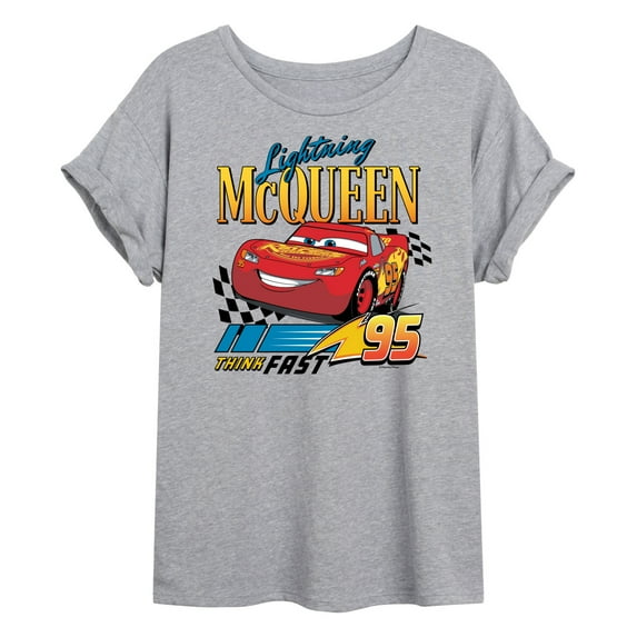 Disney Cars - Lightning McQueen Think Fast - Women's Oversized T-Shirt