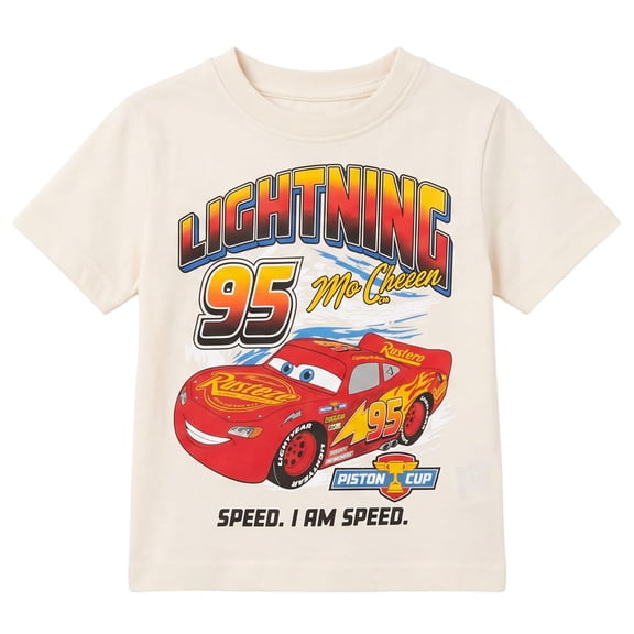 Disney Cars Lightning McQueen Toddler Boys T-Shirt, Short Sleeve, 2T-5T