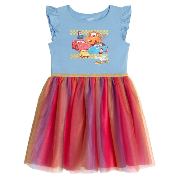 Disney Cars Lightning McQueen Tow Mater Sally Carrera Tutu Pleated Tulle Dress Toddler to Big Kid