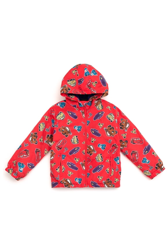 Cars Lightning McQueen Tow Mater Zip Up Waterproof Rain Jacket Toddler to Little Kid