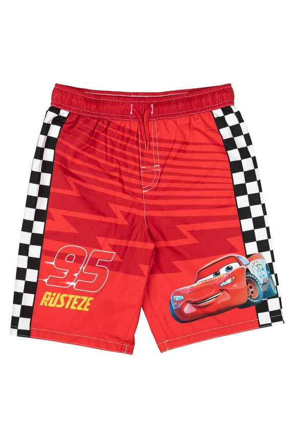 Disney Cars Lightning McQueen UPF 50+ Swim Trunks Infant to Little Kid
