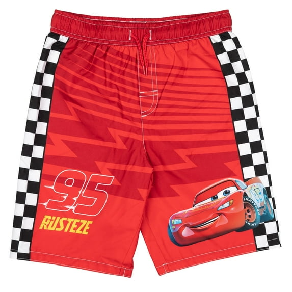 Disney Cars Lightning McQueen UPF 50+ Swim Trunks Infant to Little Kid