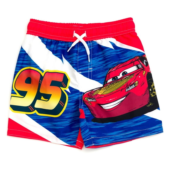 Disney Cars Lightning McQueen UPF 50+ Swim Trunks Toddler to Little Kid