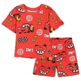thumbnail image 1 of Disney Cars Lightning McQueen Waffle Knit Drop Shoulder T-Shirt and Shorts Outfit Set Infant to Little Kid, 1 of 4