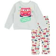 thumbnail image 1 of Disney Cars Lightning McQueen Waffle Knit Pullover Sweatshirt and Jogger Pants Outfit Set Newborn to Little Kid, 1 of 5
