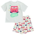 thumbnail image 1 of Disney Cars Lightning McQueen Waffle Knit T-Shirt and Shorts Outfit Set Newborn to Little Kid, 1 of 5