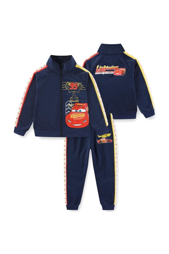 Cars Lightning McQueen Zip Up Jacket and Pants Set (Boys), 2 Piece Set, Sizes 3T-7