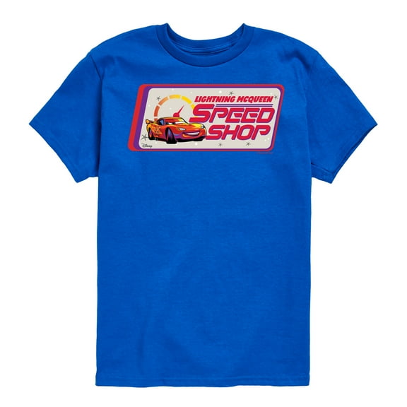 Disney Cars - Lightning McQueen's Speed Shop - Boy's Toddler & Youth Short Sleeve Graphic T-Shirt