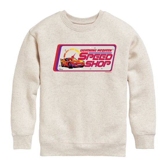 Disney Cars - Lightning McQueen's Speed Shop - Toddler & Youth Crewneck Fleece Sweatshirt