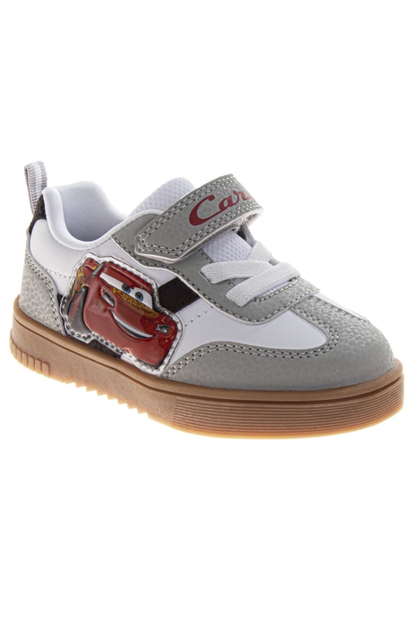 Cars Lightning Mcqueen Boys Sneakers (Toddler Little Kids), Grey White, Size: 11