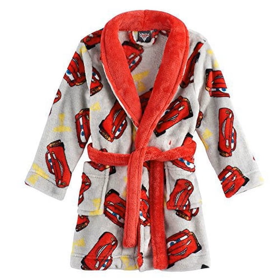 Disney Cars Lightning White Plush Bathrobe Robe (5T) - Walmart.com