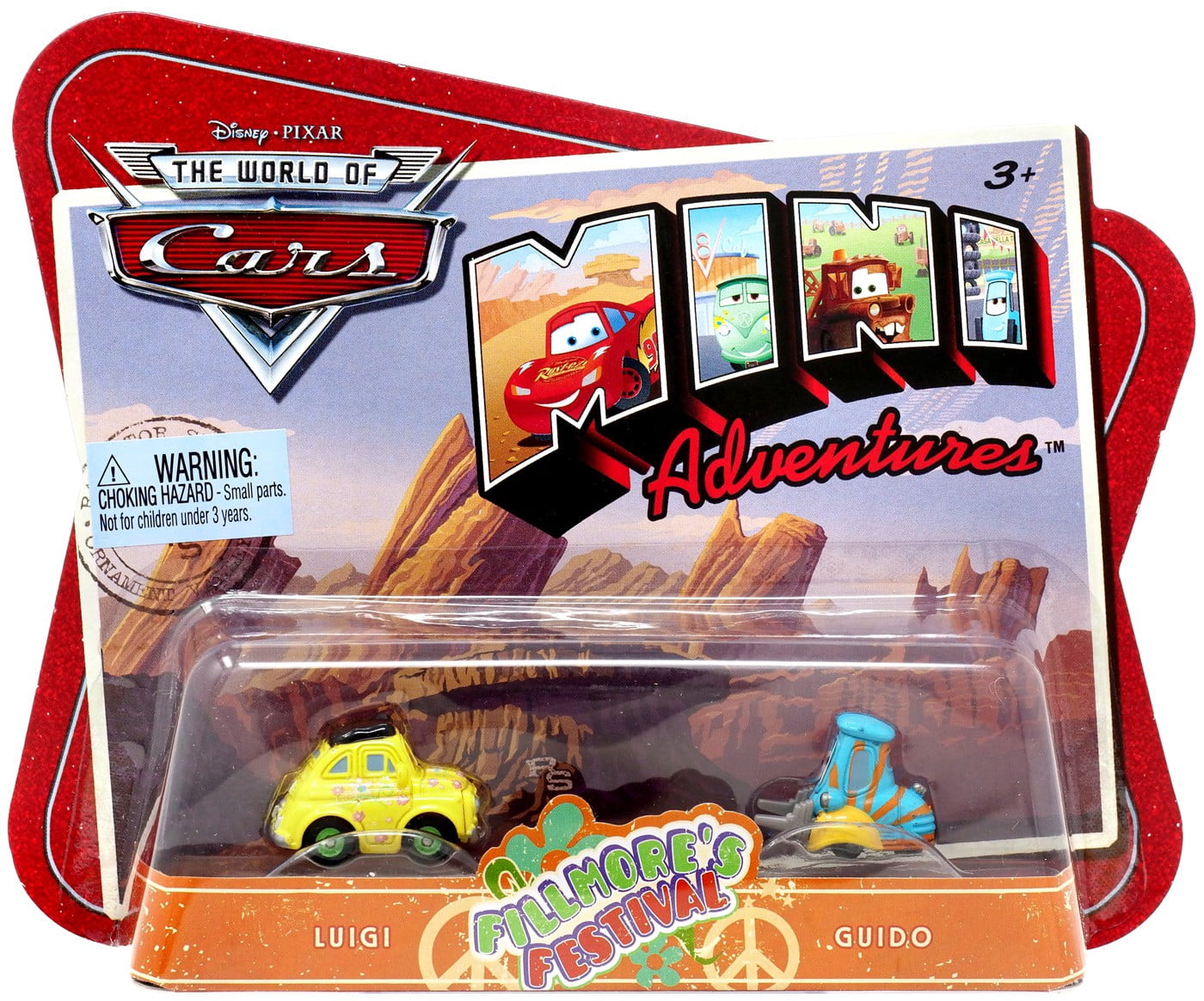 Disney Cars Luigi & Guido Mini Adventures Plastic Car, 2 Pack