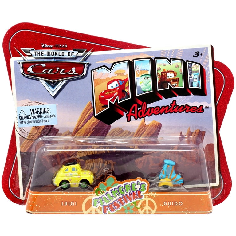 Disney Cars Luigi & Guido Mini Adventures Plastic Car, 2 Pack