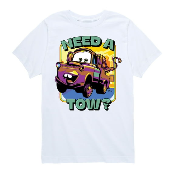 Disney Cars - Mater Need A Tow - Boy's Toddler & Youth Short Sleeve Graphic T-Shirt