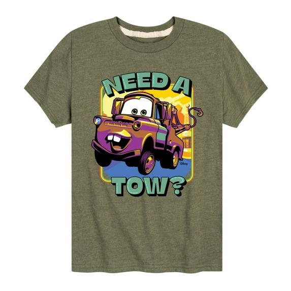 Disney Cars - Mater Need A Tow - Boy's Toddler & Youth Short Sleeve Graphic T-Shirt