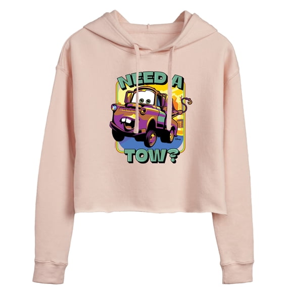 Disney Cars - Mater Need A Tow - Juniors Cropped Pullover Hoodie