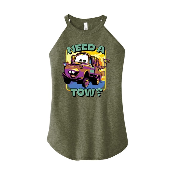 Disney Cars - Mater Need A Tow - Juniors High Neck Tank Top