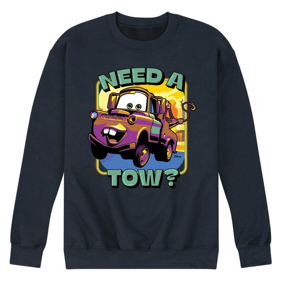 Disney Cars - Mater Need A Tow - Men's Crew Neck Fleece Pullover